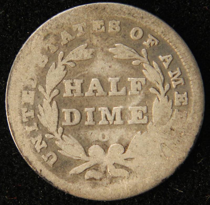 lot 56 image: 1840-O US SEATED HALF DIME EARLY DATE NEW ORLEANS MINT