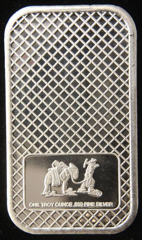 lot 62 image: 1 TROY OZ. .999 FINE SILVER BAR EAGLE LANDING BY SILVERTOWNE