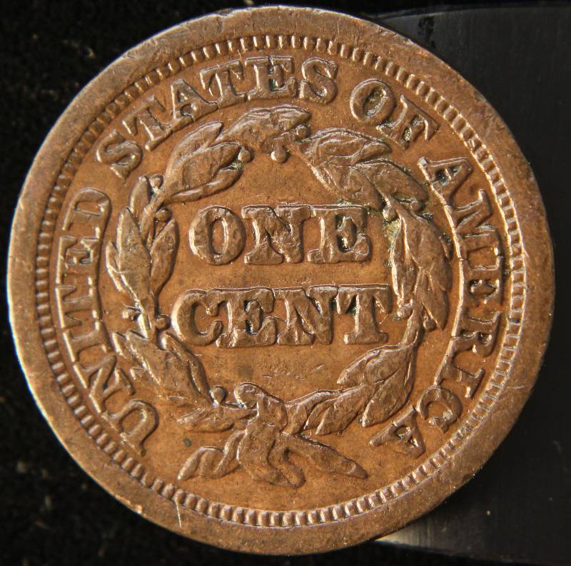 lot 70 image: 1849 US LARGE CENT FINE DETAILS