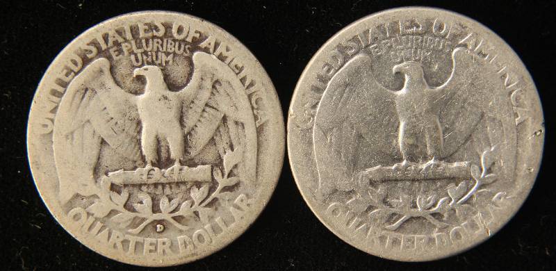 lot 81 image: 1937-P & 1937-D WASHINGTON SILVER QUARTERS