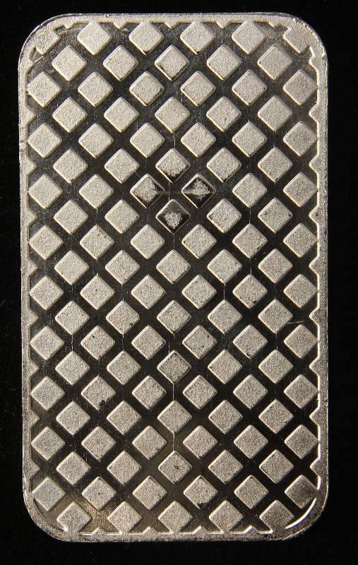 lot 83 image: 1 TROY OZ. .999 FINE SILVER BAR WALKING LIBERTY DESIGN
