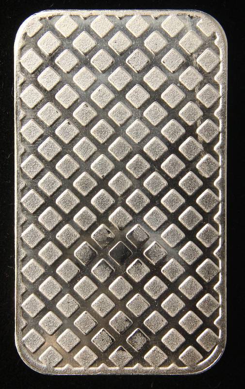 lot 110 image: 1 TROY OZ. .999 FINE SILVER BAR WALKING LIBERTY DESIGN