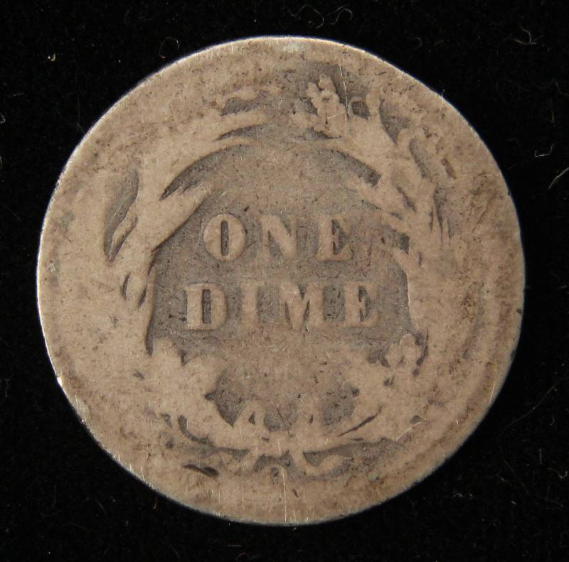 lot 12 image: 1895-O BARBER DIME KEY DATE COIN