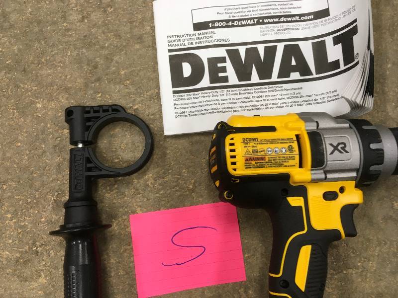 lot 5 image: DeWalt 20 Volt MAX XR Cordless Lithium-Ion Brushless 3-Speed 12 in. Drill Driver (Tool Only) open box never used