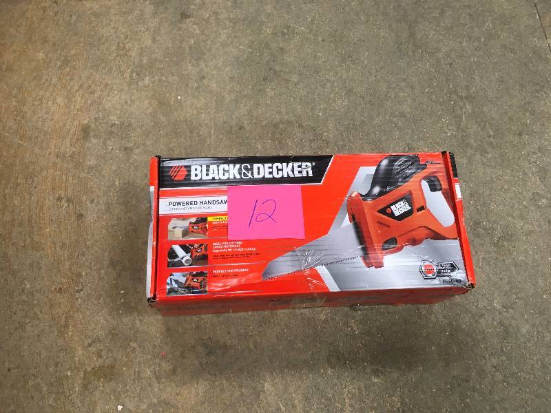 lot 12 image: Black & Decker Powered Handsaw - 4600 SPM - Variable Speed - 3.40 A open box never used