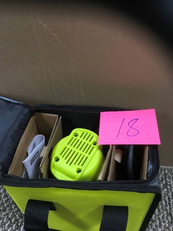 lot 18 image: Ryobi 8.5 Amp 1-12 Peak HP Router Kit open box never used