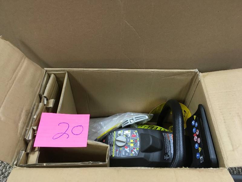 lot 20 image: Ryobi 14 in. 37cc 2-Cycle Gas Chainsaw in working conditions