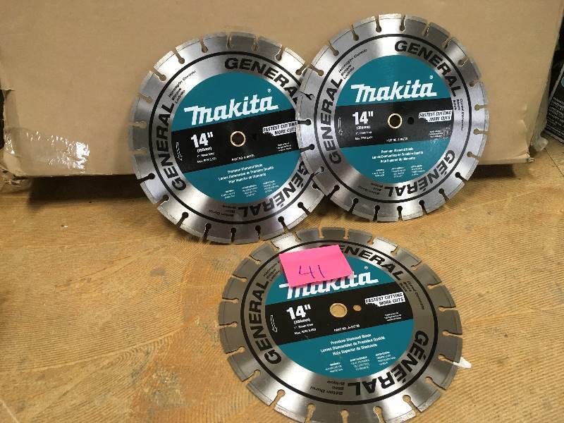 lot 41 image: Makita 14 Premium Diamond Blades - Lot of 3