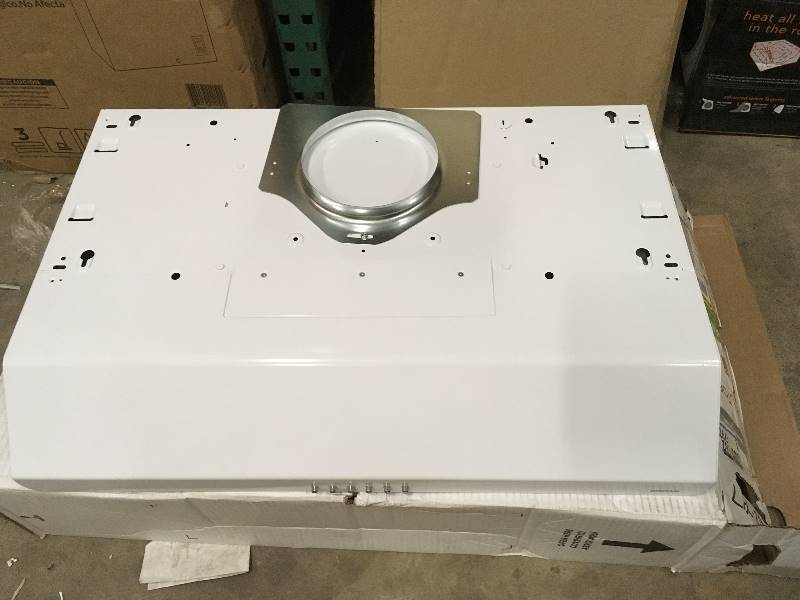 lot 30 image: NuTone Mantra 30 in. Convertible Range Hood in Stainless Steel Not used