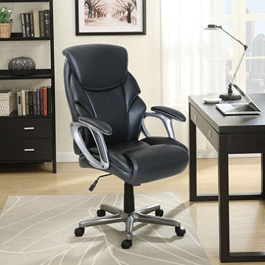Sserta Leather Manager S Office Chair Black Open Box Not