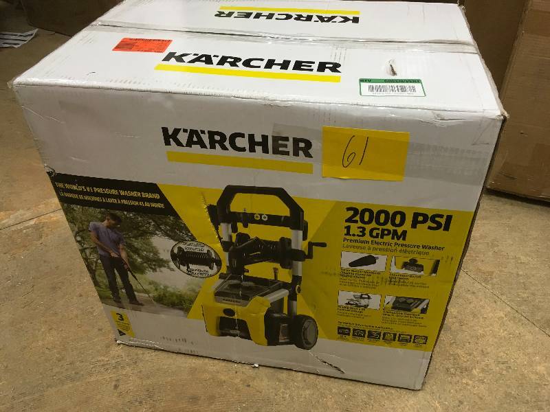 lot 61 image: Karcher K2010 2000 PSI 1.3 GPM Electric Pressure Washer  in working conditions