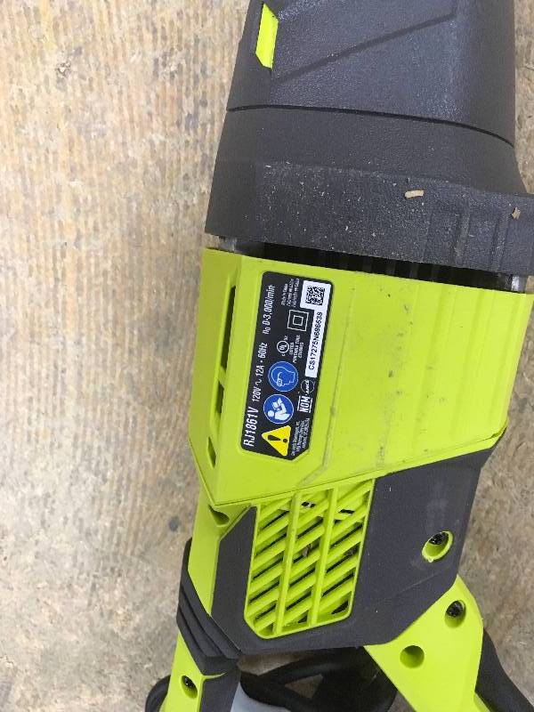 lot 79 image: Ryobi 12 Amp Reciprocating Saw in working conditions