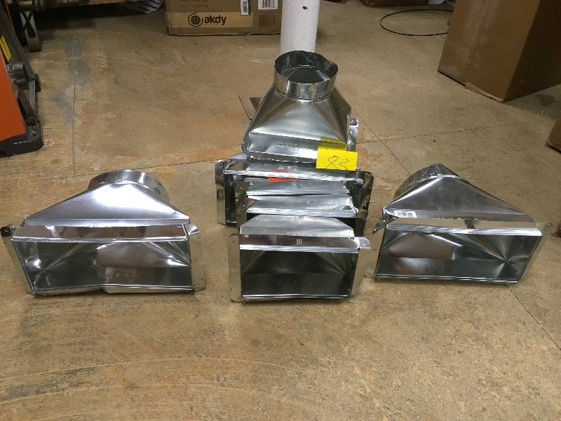 lot 83 image: 10 in. x 6 in. to 6 in. Universal Register Box with Flange open box never used