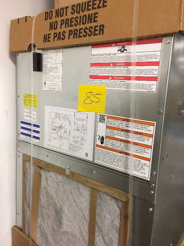 lot 85 image: AWUF360516 Wall Mounted, Multi-Speed Air Handler 3 Ton New