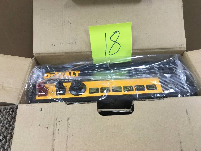 lot 18 image: DeWalt 30 Amp ulti Bank Battery Charger with 80 Amp Engine Start