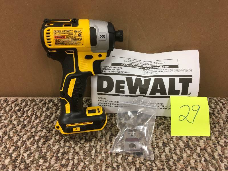 lot 29 image: DeWalt 20 Volt MAX XR Cordless Lithium-Ion 14 in. Brushless 3-Speed Impact Driver - Tool Only