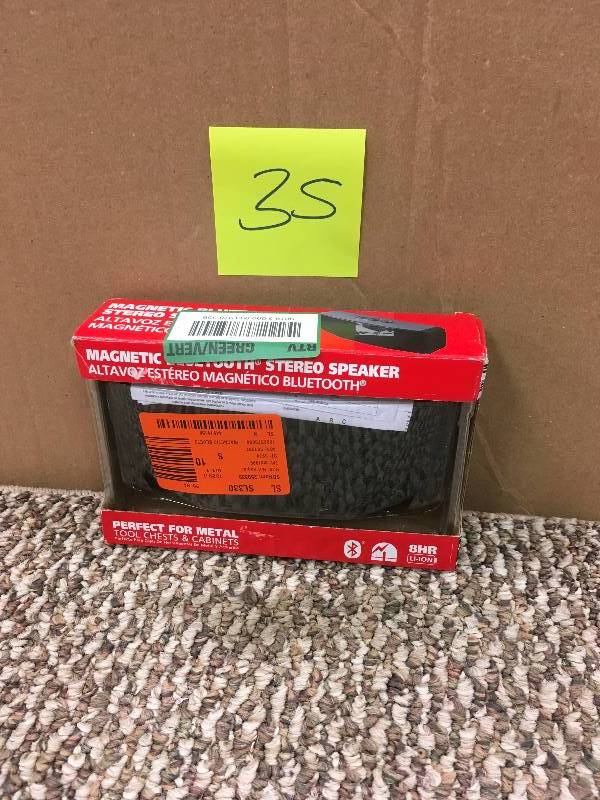 lot 35 image: Magnetic Bluetooth Stereo Speaker - Portable, Wireless