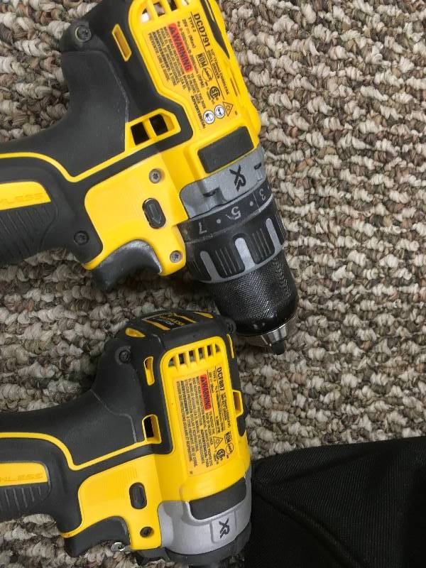 lot 66 image: DeWalt 20-Volt MAX XR Lithium-Ion Cordless Brushless DrillImpact Combo Kit with 2 Batteries, Charger and Bag