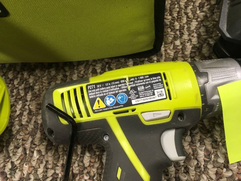 lot 69 image: Ryobi 18 Volt One Lithium-Ion Starter Kit 2-Tools
