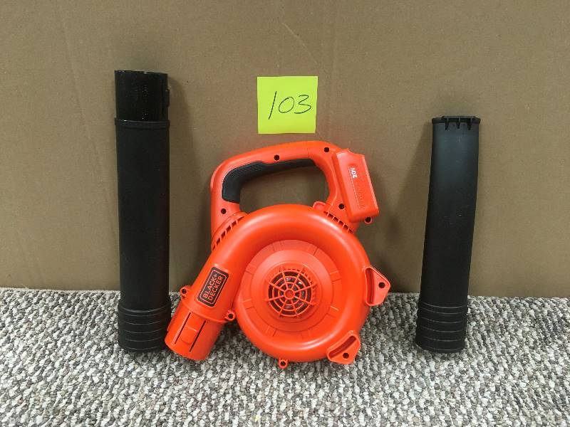 lot 103 image: Black & Decker 20 Volt MAX Cordless Lithium-Ion Single Speed Handheld Sweeper (Tool Only)