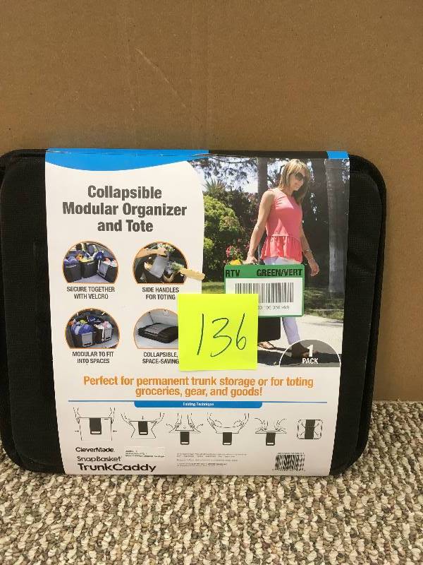 lot 136 image: Trunk Caddy Collapsible Modular Organizer and Tote
