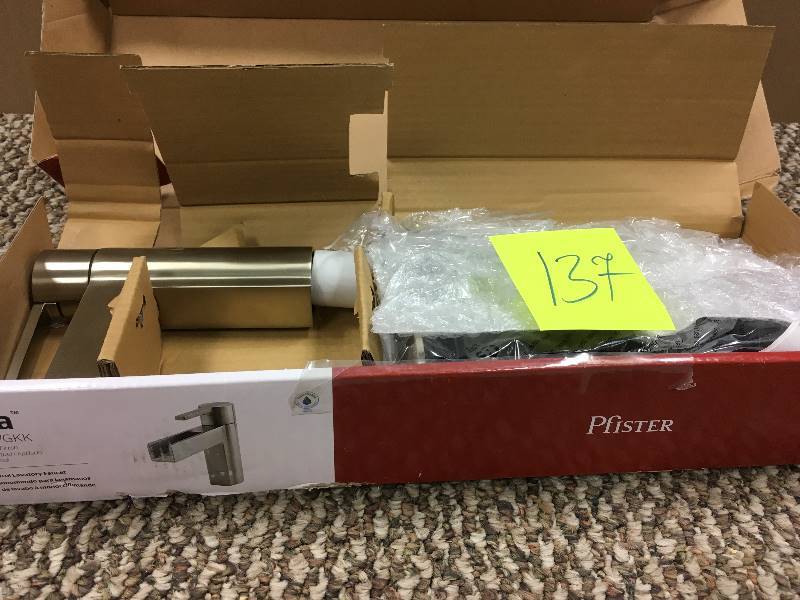 lot 137 image: Pfister Vega Single Hole Single-Handle Bathroom Faucet in Brushed Nickel