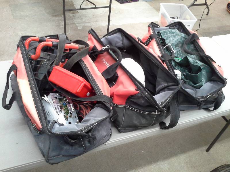 lot 323 image: (3) Husky bags with Misc. Tools