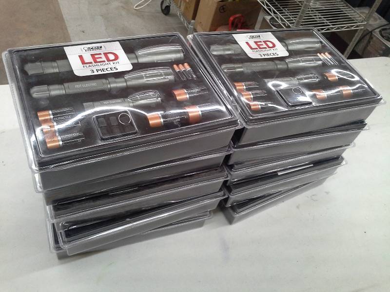 lot 368 image: Feit Electric LED Flashlight 3 Piece Kit