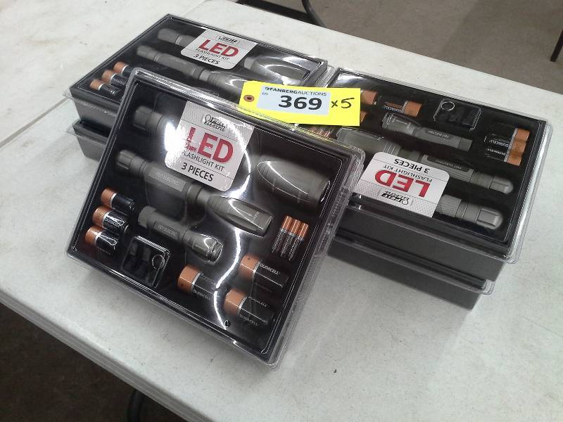 lot 369 image: Feit Electric LED Flashlight 3 Piece Kit