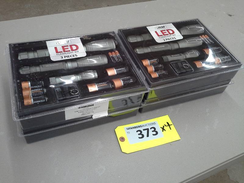 lot 373 image: Feit Electric LED Flashlight 3 Piece Kit