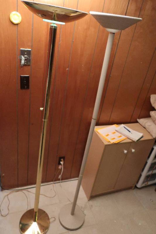 lot 57 image: TWO TALL FLOOR LAMPS