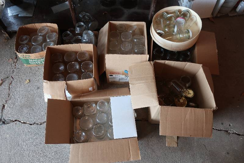lot 108 image: 8 BOXES OF CANNING JARS, SOME VINTAGE