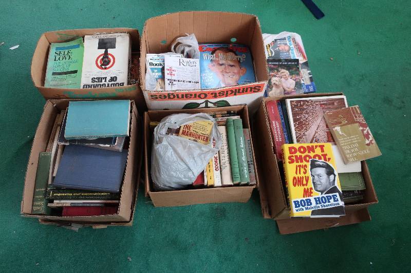 lot 109 image: 5 BOXES OF BOOKS AND MAGAZINES