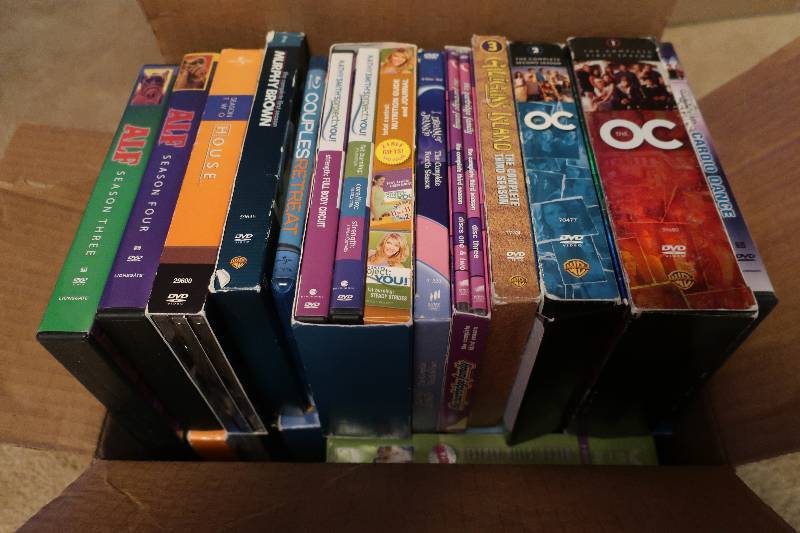 lot 176 image: BOX OF DVDS, MOSTLY BOX SETS