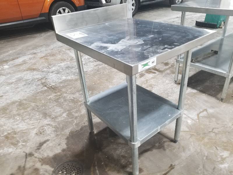 lot 128 image: Stainless Steel NSF Commercial  Prep Table