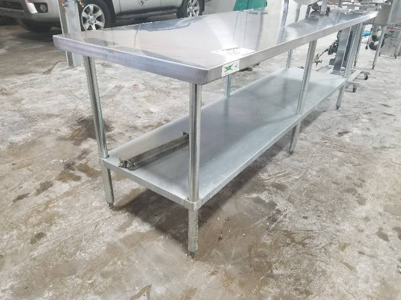 lot 127 image: Stainless Steel NSF Commercial  Prep Table  96 Inches Long
