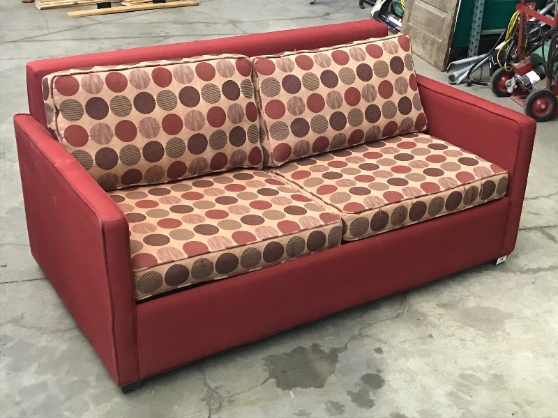 lot 15 image: Two-Seater Hide-A-Bed Sofa, Used ...