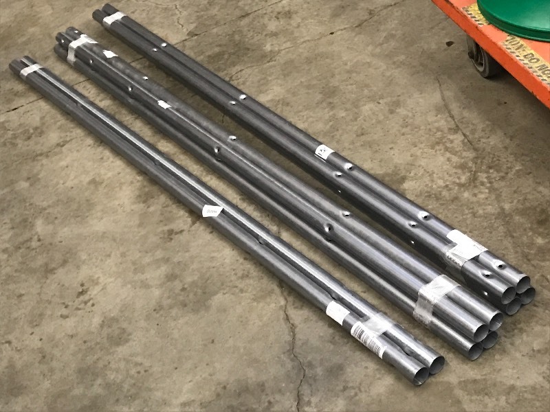lot 24 image: (10) New 2x7ft Steel Pipes---See P...