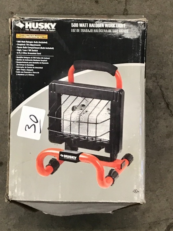 lot 30 image: Unused Husky 500Watt Halogen Work L...