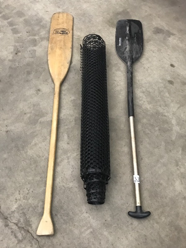 lot 33 image: (2) Canoe Paddles & Roll Of 36 Gar...