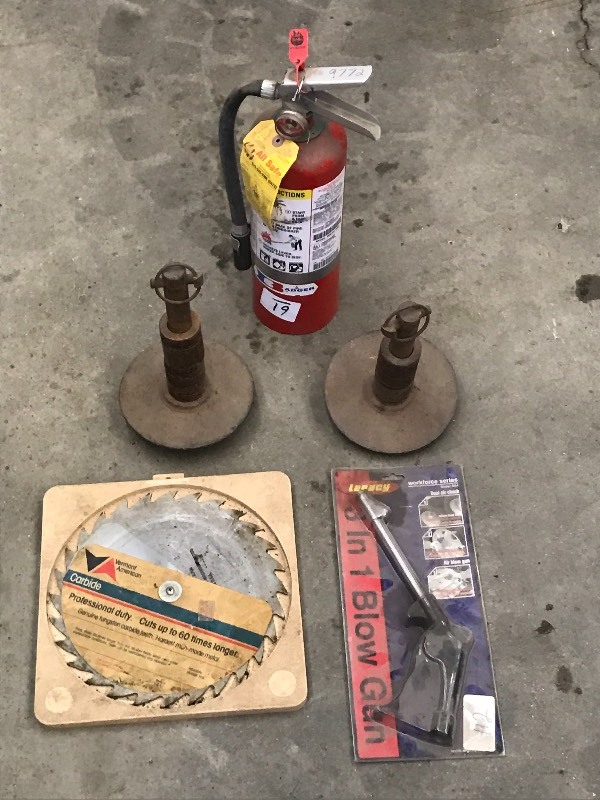 lot 61 image: Lot Of Snow Plow Feet, Fire Exting...