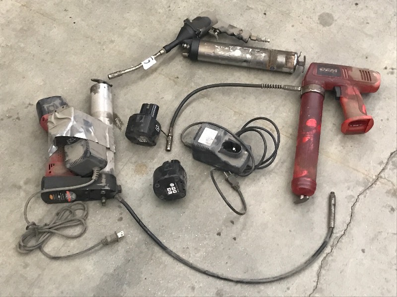 lot 63 image: Lot Of (2) 12Volt Grease Guns & (1...