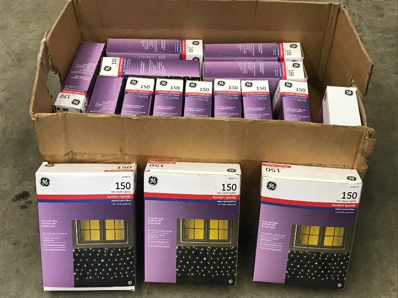 lot 74 image: Box Of Assorted New Holiday Light S...