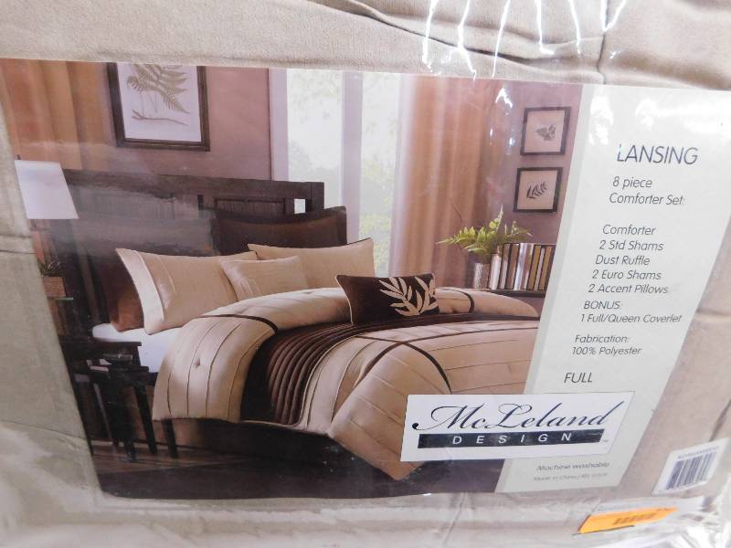 lot 470 image: LANSING 8 PC COMFORTER SET, FULL SIZE