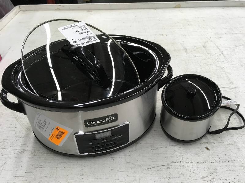6 QT CROCK POT WITH LITTLE DIPPER CROCK