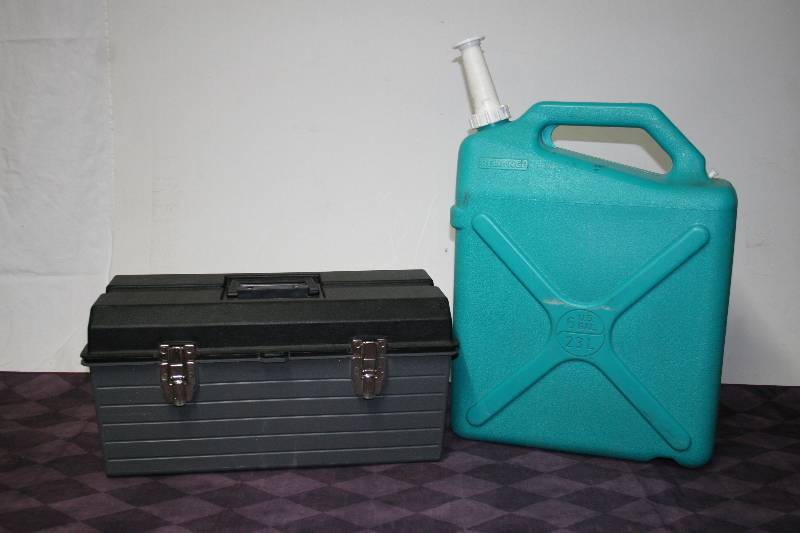 Tool Box and Water Can