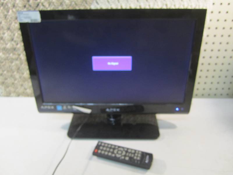lot 15 image: Apex Digital 19 LED TV with Remote...
