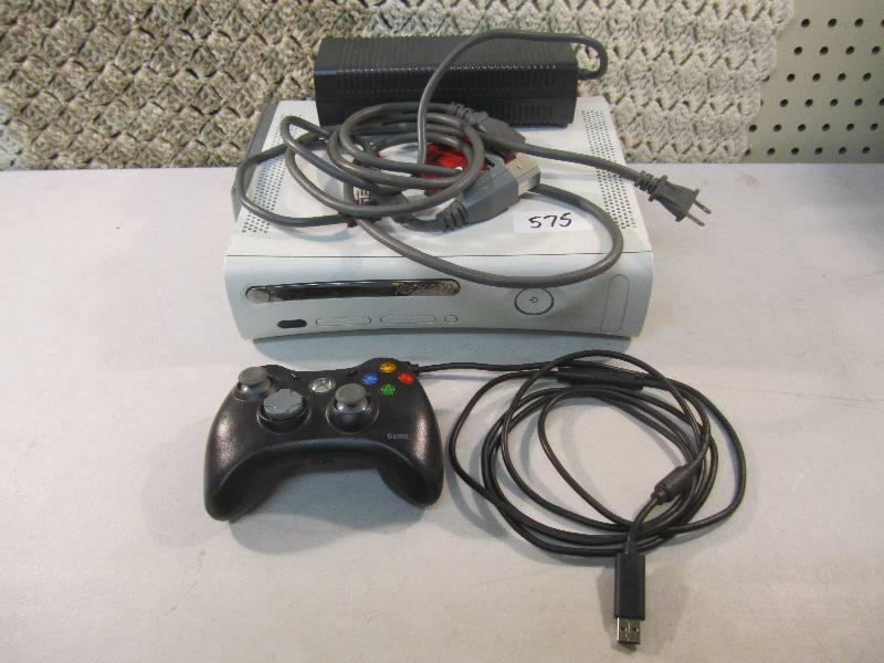 lot 20 image: X Box 360 Console with Power Cord a...