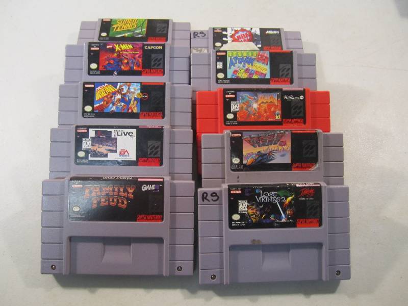 lot 76 image: Lot of 10 Super Nintendo Video Game...