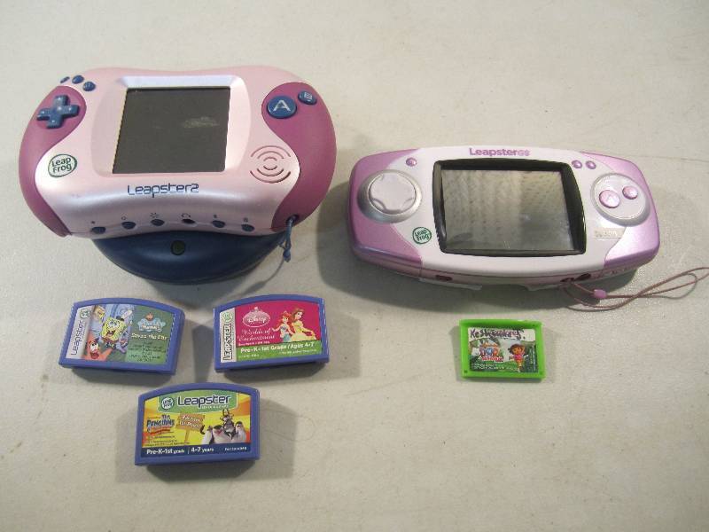 lot 80 image: Lot of 2 Handheld Games Leapster GS...